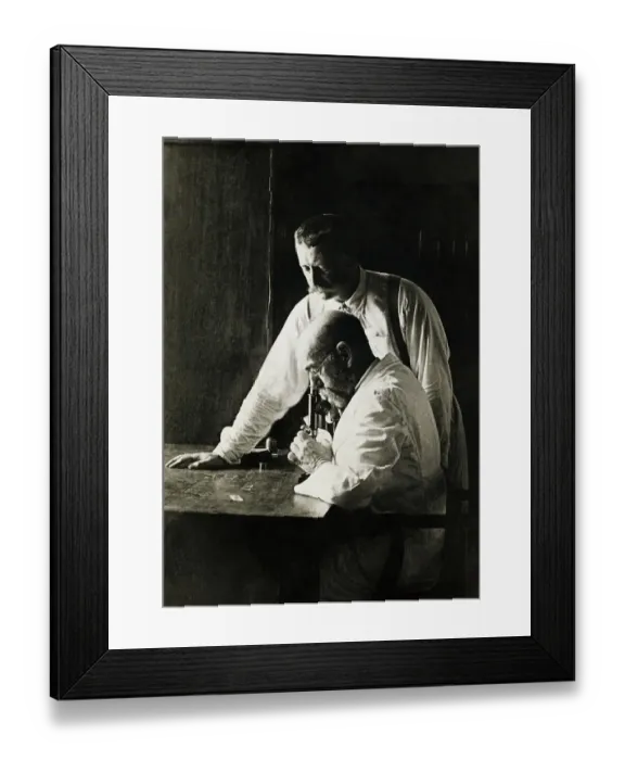 Framed Print : Dr. Robert Koch with Dr. Richard Pfeiffer Framed Print : Dr. Robert Koch with Dr. Richard Pfeiffer
