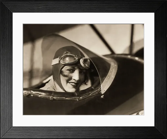 Framed Print : Ruth Elder in Plane Framed Print : Ruth Elder in Plane