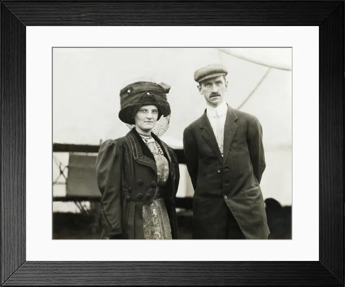 Framed Print : Glenn Curtiss and Wife Framed Print : Glenn Curtiss and Wife