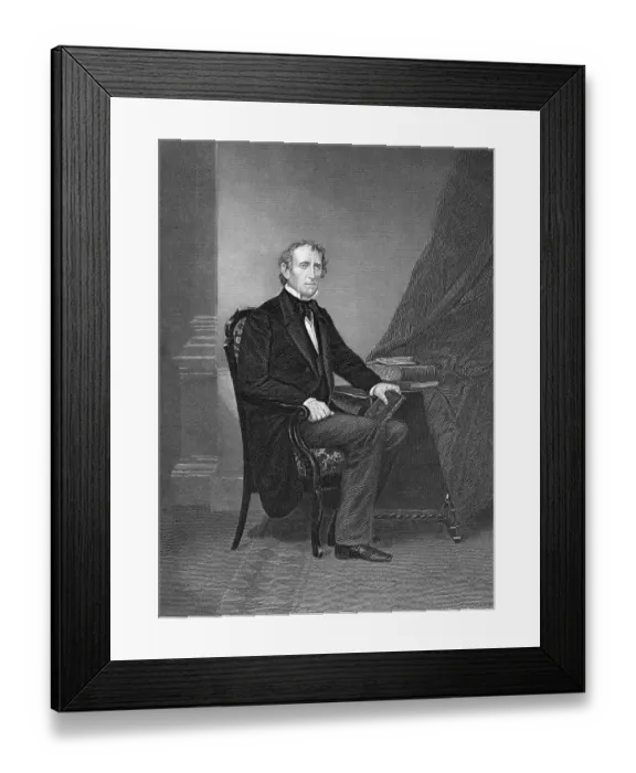 Framed Print : Portrait of John Tyler Framed Print : Portrait of John Tyler