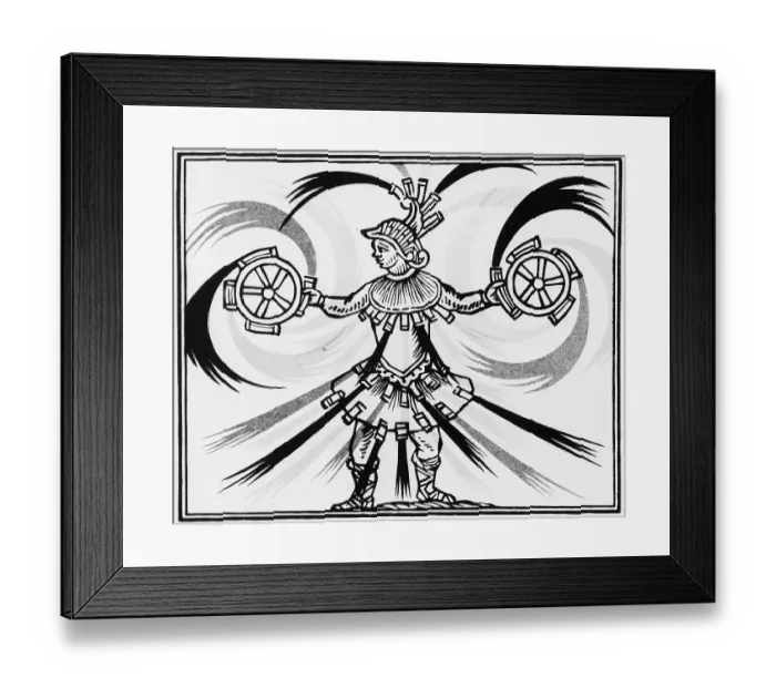 Framed Print : Print of a Man Holding Fireworks Framed Print : Print of a Man Holding Fireworks