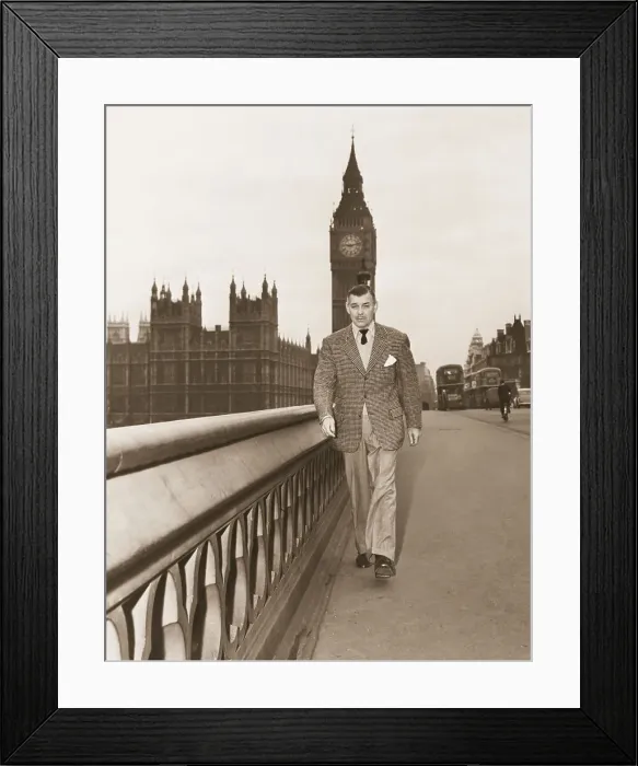Framed Print : Clark Gable in London Framed Print : Clark Gable in London