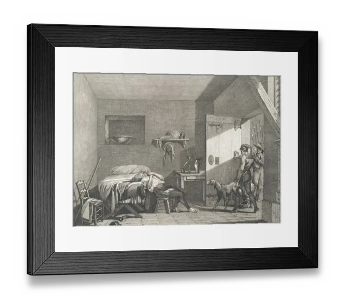 Framed Print : Condorcet Dying in His Prison Cell Framed Print : Condorcet Dying in His Prison Cell