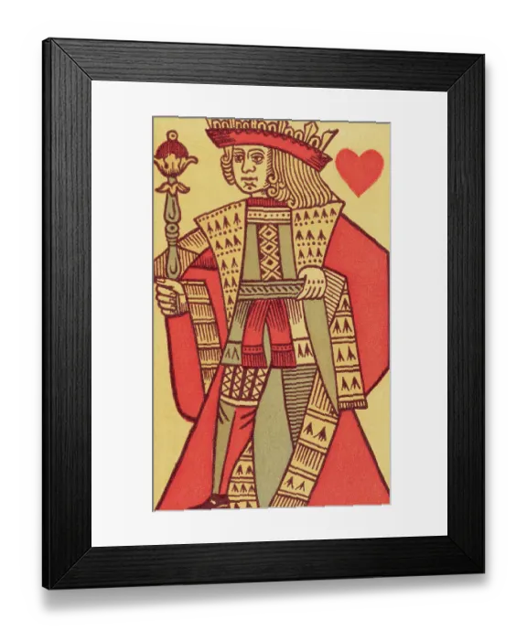 Framed Print : Queen of Spades from 18th-Century French Playing Cards