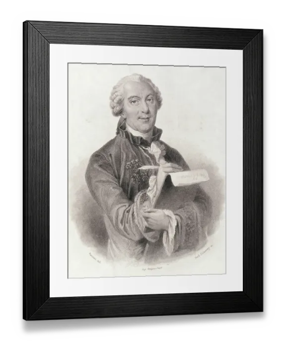 Framed Print : Portrait of Georges-Louis Leclerc Comte de Buffon Framed Print : Portrait of Georges-Louis Leclerc Comte de Buffon