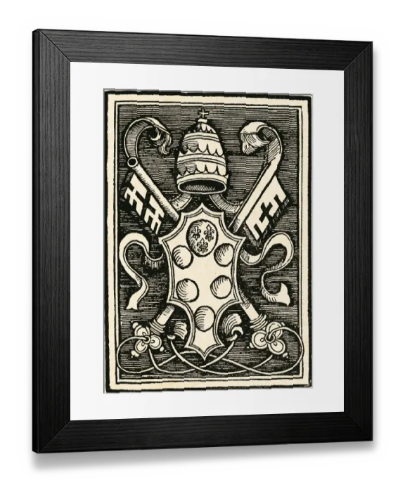 Framed Print : Coat of Arms of Pope Leo X Framed Print : Coat of Arms of Pope Leo X
