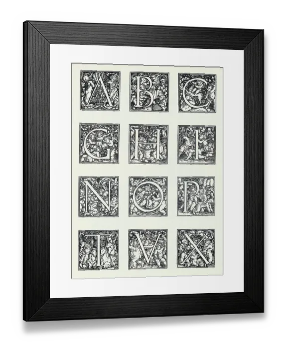 Framed Print : Decorative Letters