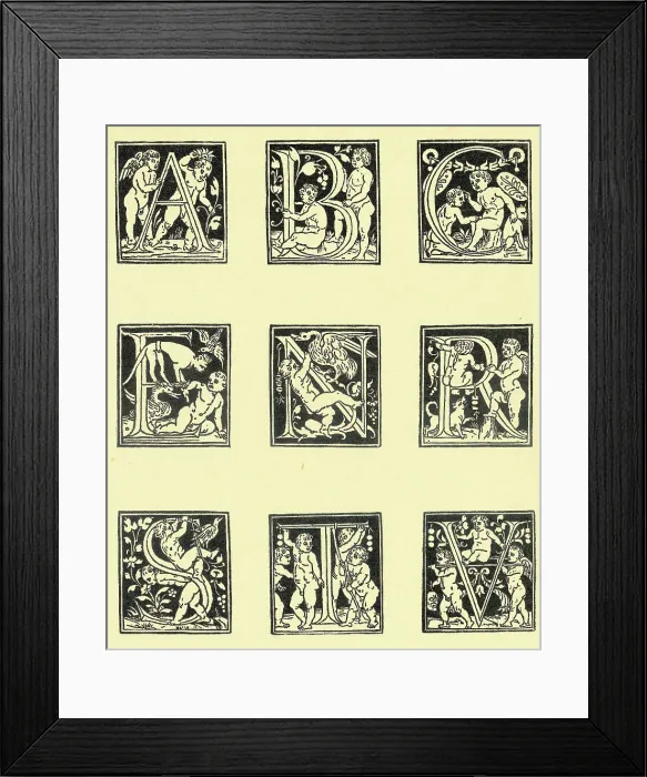 Framed Print : Decorative Letters Framed Print : Decorative Letters