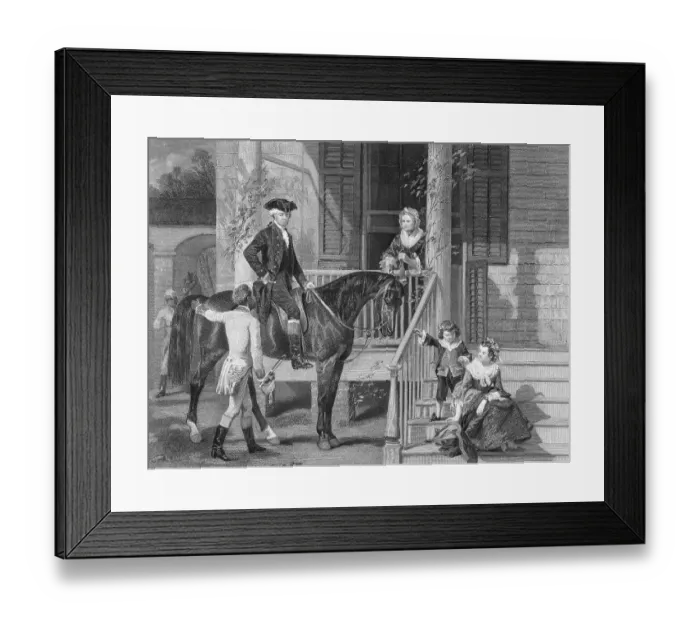 Framed Print : George Washington at Home with Family Framed Print : George Washington at Home with Family
