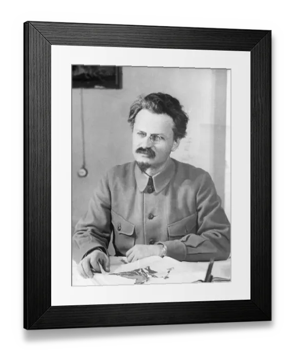 Framed Print : Leon Trotsky Leafing Through Book Framed Print : Leon Trotsky Leafing Through Book