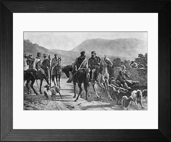 Framed Print : Victor Emanuel Speaking with Giuseppe Garibaldi Framed Print : Victor Emanuel Speaking with Giuseppe Garibaldi