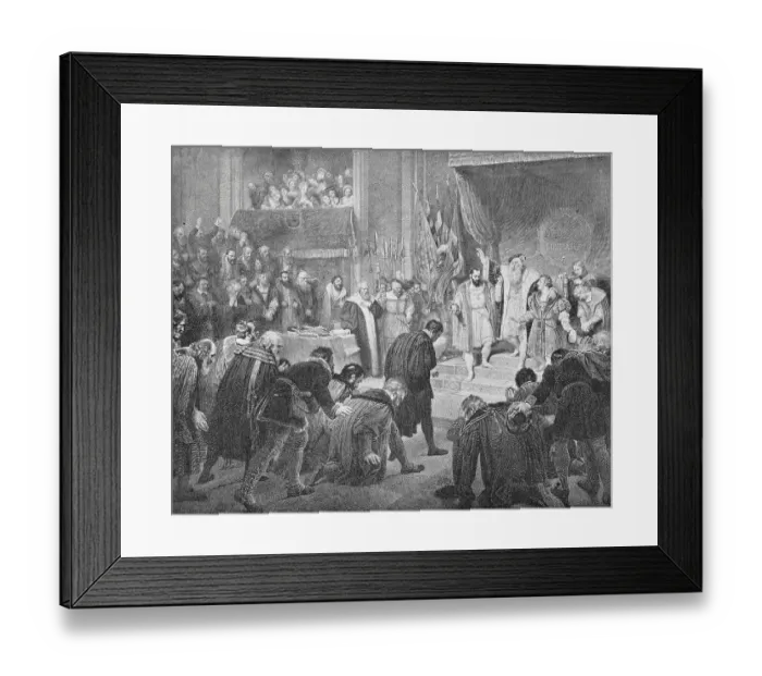 Framed Print : Abdication of Sweden's Gustavas I Vasa Framed Print : Abdication of Sweden's Gustavas I Vasa