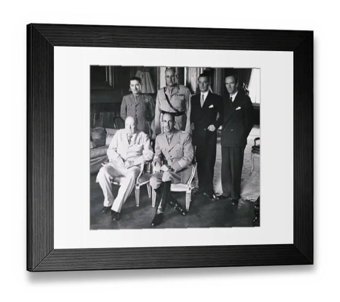 Framed Print : Winston Churchill with Friends Framed Print : Winston Churchill with Friends