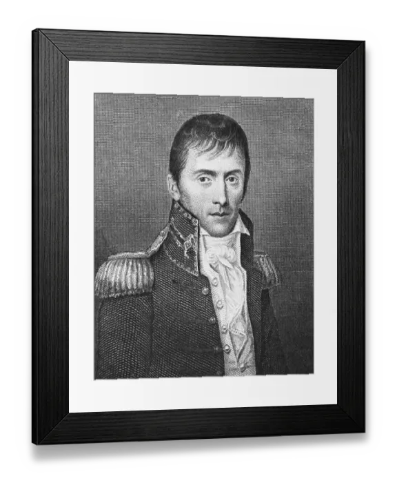 Framed Print : Illustrated Portrait of Andrew Jackson in Uniform Framed Print : Illustrated Portrait of Andrew Jackson in Uniform