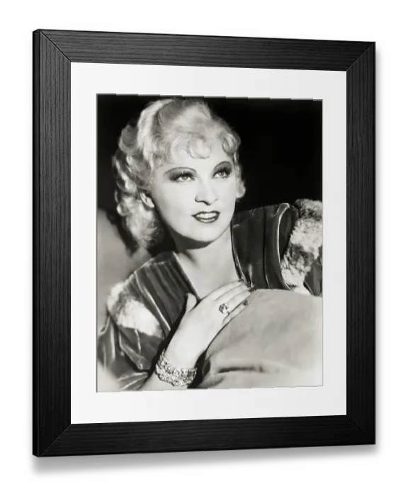 Framed Print : Portrait of Mae West Framed Print : Portrait of Mae West