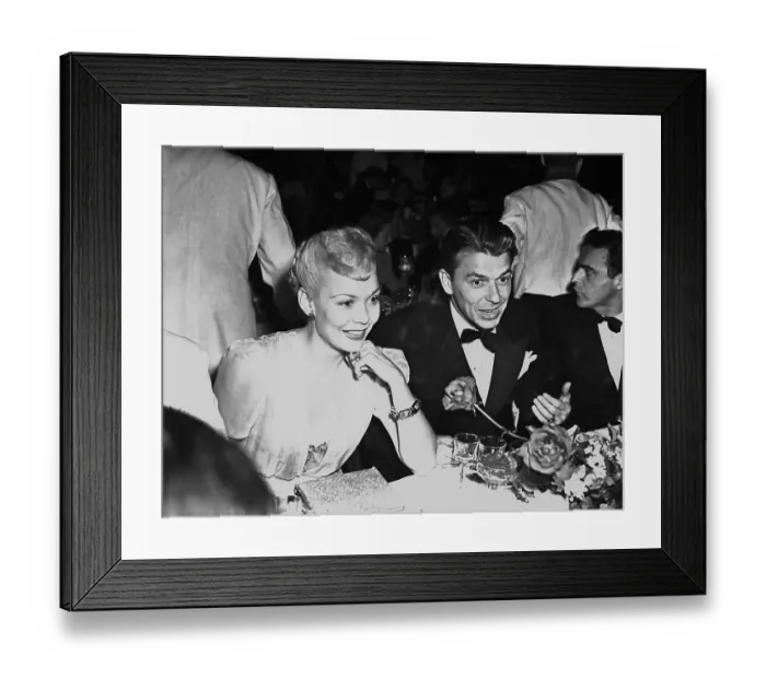 Framed Print : Jane Wyman And Ronald Reagan At Table Framed Print : Jane Wyman And Ronald Reagan At Table