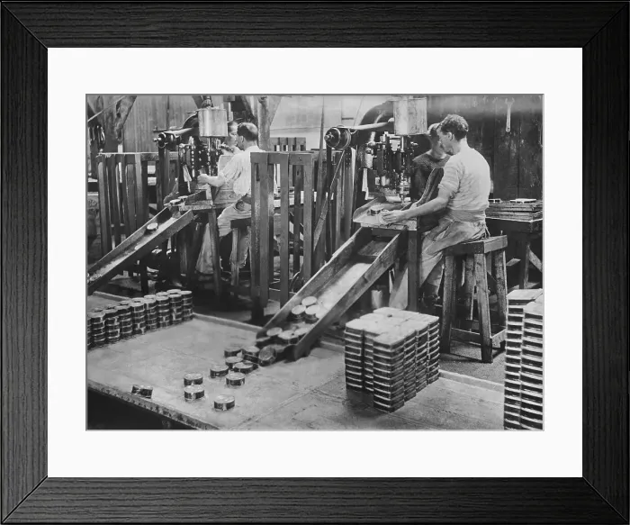 Framed Print : Machine Soldering Tuna and Sardine Cans Framed Print : Machine Soldering Tuna and Sardine Cans