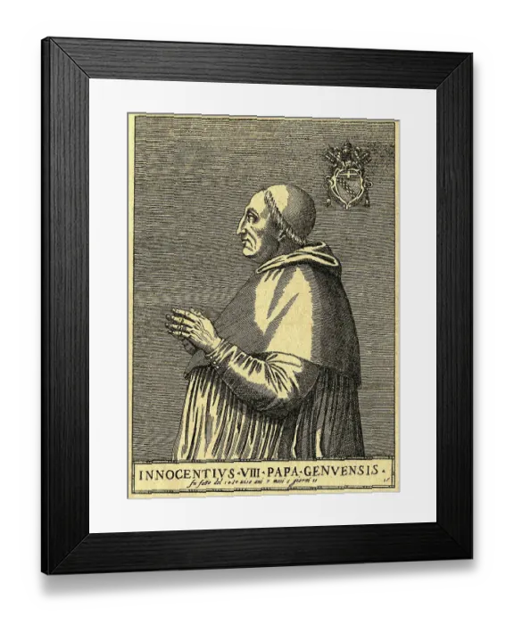 Framed Print : Pope Innocent VIII in Prayer