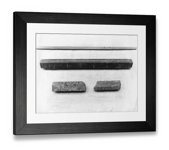 Framed Print : Fragment of Ancient Egyptian Cubit Rod