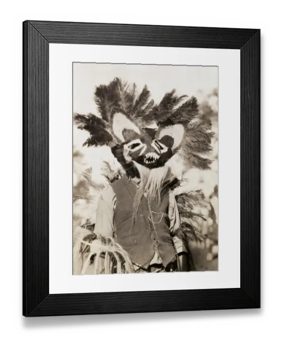 Framed Print : Tungus Shaman Witch Doctor with Drum Framed Print : Tungus Shaman Witch Doctor with Drum