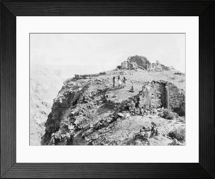 Framed Print : Men Atop the Historical Mountain Fortress Masada Framed Print : Men Atop the Historical Mountain Fortress Masada