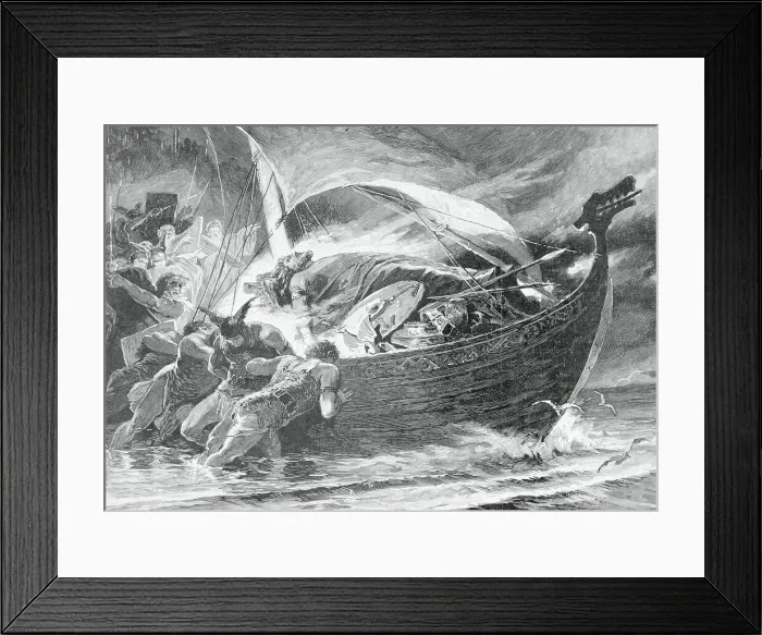 Framed Print : Viking Funeral Framed Print : Viking Funeral