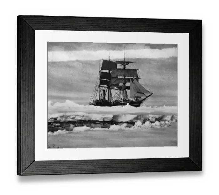 Framed Print : Robert Falcon Scott'S Ship In Icepack Framed Print : Robert Falcon Scott'S Ship In Icepack