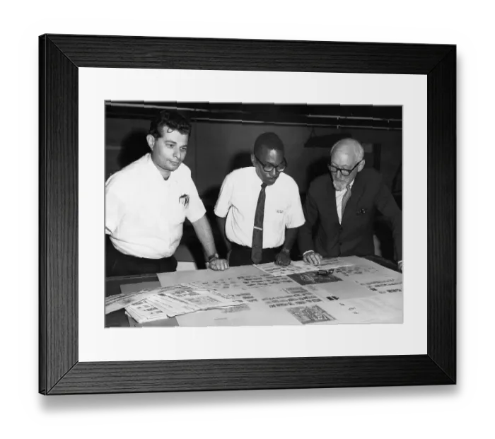 Framed Print : Dr. Otto Bettmann Working On Bpa Framed Print : Dr. Otto Bettmann Working On Bpa
