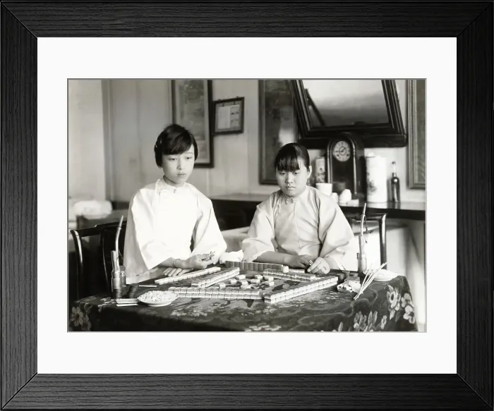 Framed Print : Girls Playing Mah Jongg Framed Print : Girls Playing Mah Jongg