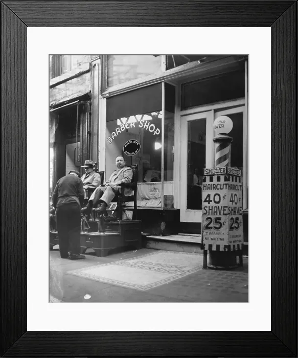 Framed Print : Barbershop In Chatham Square, Ny Framed Print : Barbershop In Chatham Square, Ny