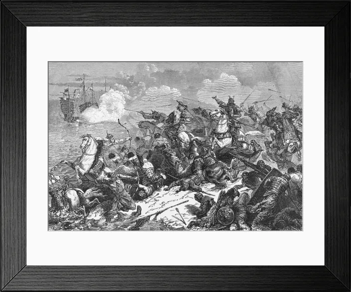 Framed Print : Japanese Soldiers Fighting Mongols Framed Print : Japanese Soldiers Fighting Mongols