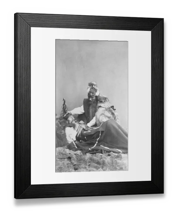 Framed Print : Shaman Comforting Sick Man Framed Print : Shaman Comforting Sick Man