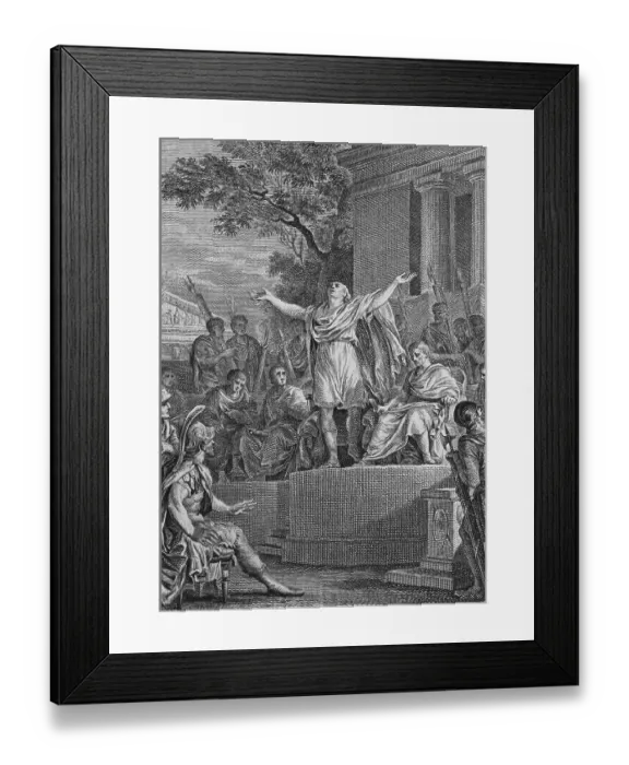 Framed Print : Engraving of Lucius Junius Brutus Declaring the New Roman Republic Framed Print : Engraving of Lucius Junius Brutus Declaring the New Roman Republic