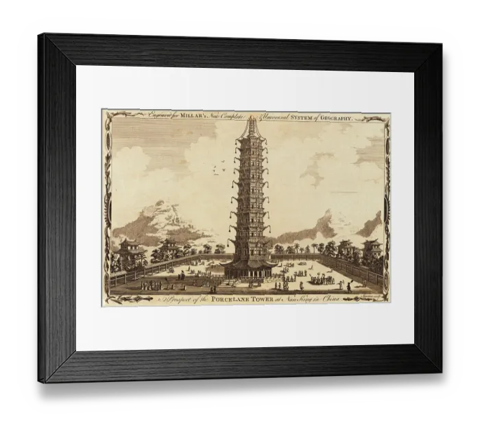 Framed Print : Exterior of Chinese Tower Structure Framed Print : Exterior of Chinese Tower Structure