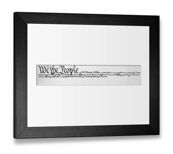 Framed Print : Preamble To The U.S. Constitution Framed Print : Preamble To The U.S. Constitution