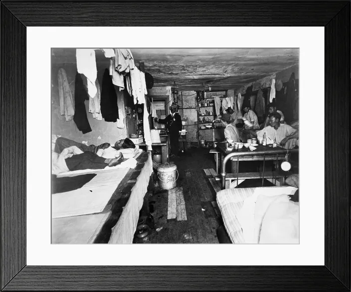 Framed Print : Sleeping Quarters in Tenements Framed Print : Sleeping Quarters in Tenements