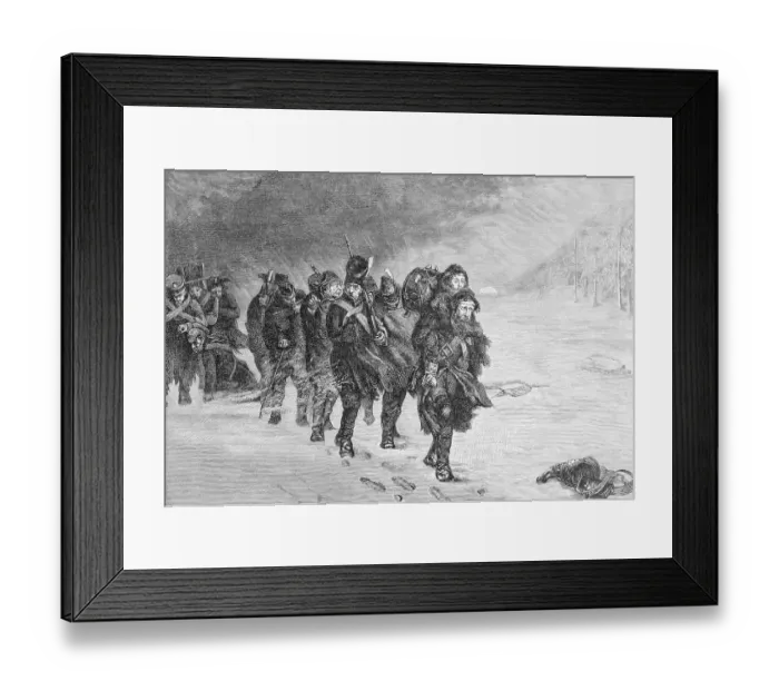 Framed Print : Retreat of the French Army After Russian Campaign Framed Print : Retreat of the French Army After Russian Campaign