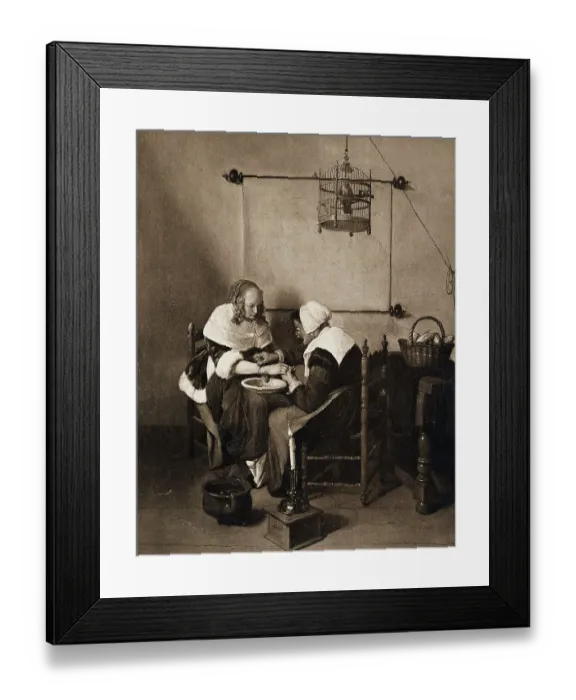 Framed Print : Woman Performing a Bloodletting Framed Print : Woman Performing a Bloodletting