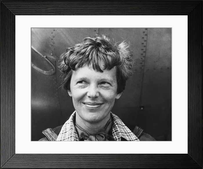 Framed Print : Portrait of Amelia Earhart Framed Print : Portrait of Amelia Earhart