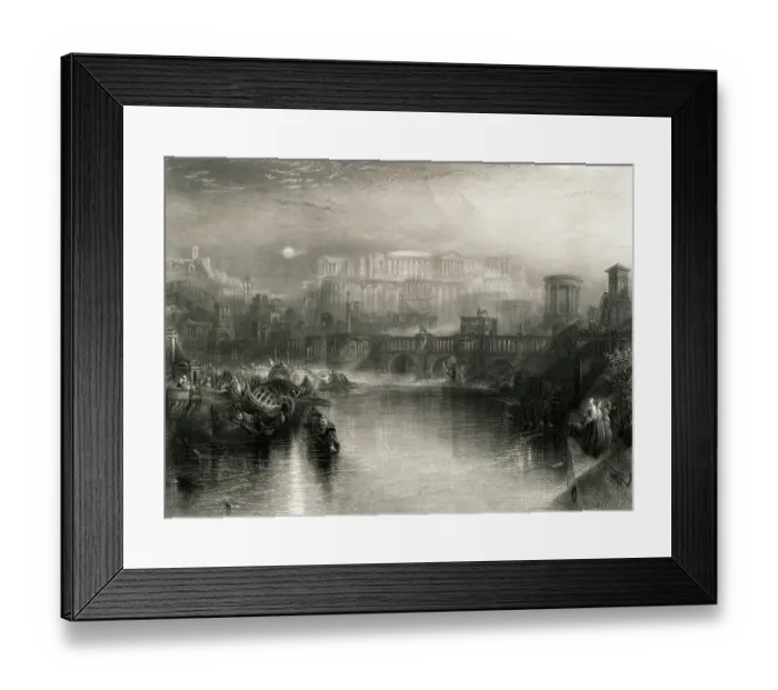 Framed Print : Engraving Depicting Life in Ancient Rome by Joseph Mallord William Turner Framed Print : Engraving Depicting Life in Ancient Rome by Joseph Mallord William Turner