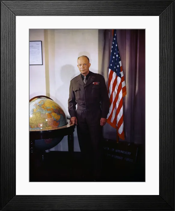 Framed Print : Portrait of Dwight Eisenhower Framed Print : Portrait of Dwight Eisenhower
