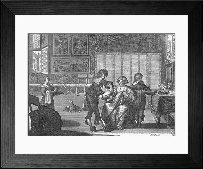 Framed Print : Woman Preparing for Leeching Framed Print : Woman Preparing for Leeching