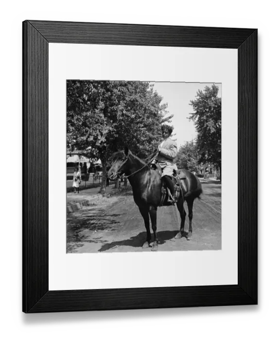 Framed Print : Robert McCay Riding a Horse Framed Print : Robert McCay Riding a Horse