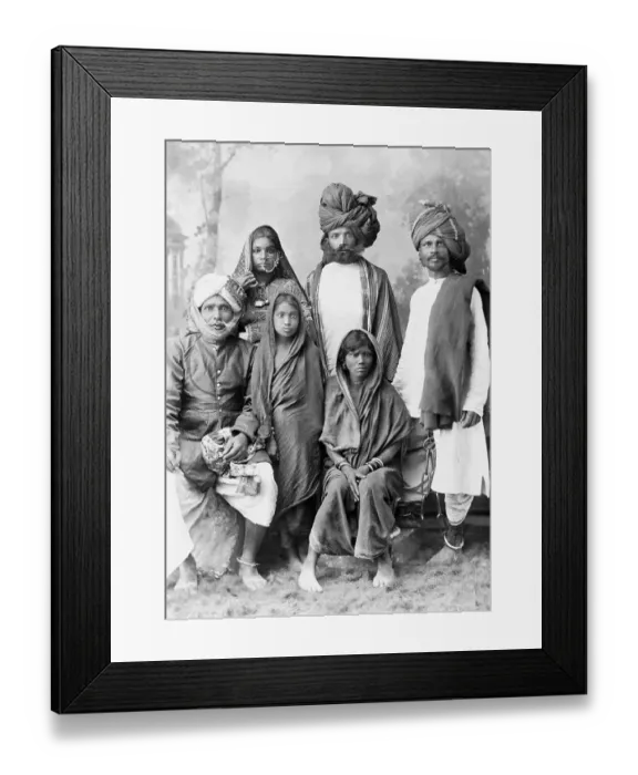 Framed Print : Portrait of a Family Known as Criminals Called Dacoits Framed Print : Portrait of a Family Known as Criminals Called Dacoits