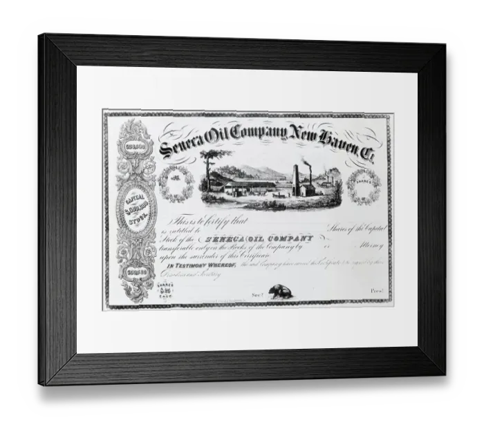 Framed Print : Stock Certificate Framed Print : Stock Certificate