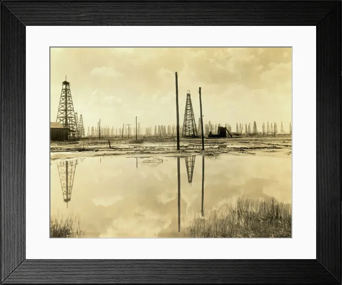 Framed Print : Spindle Top Oil Fields Framed Print : Spindle Top Oil Fields