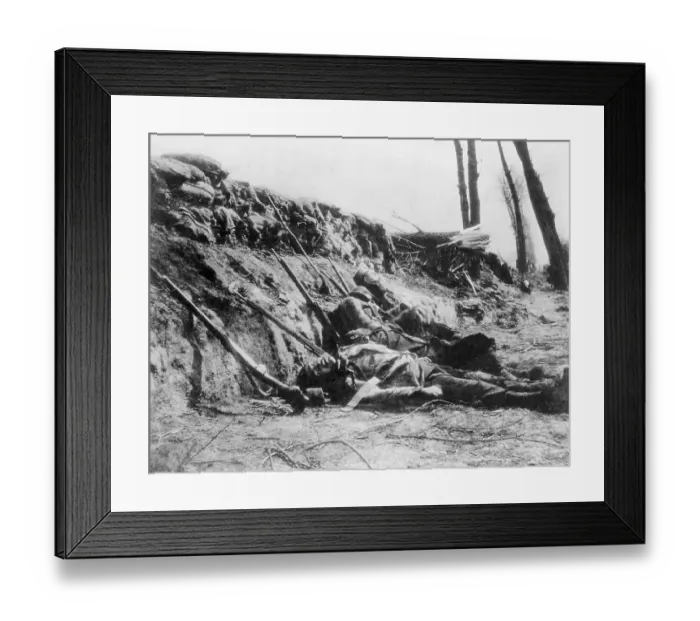 Framed Print : Bodies Behind Breastworks at Gallopoli Framed Print : Bodies Behind Breastworks at Gallopoli