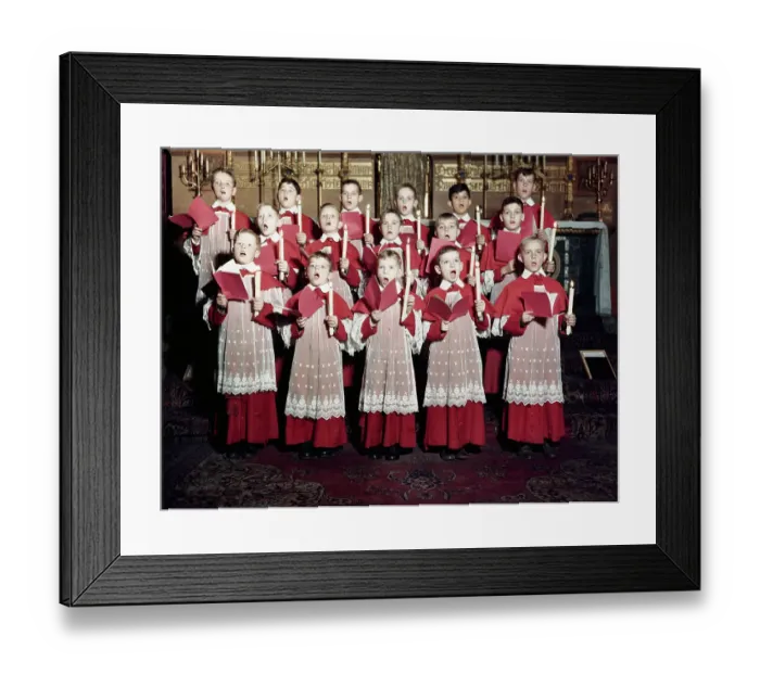 Framed Print : Choir Boys Singing in Church