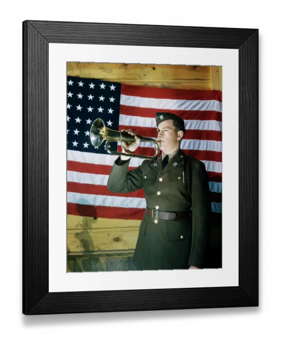 Framed Print : Bugler in US Military Framed Print : Bugler in US Military