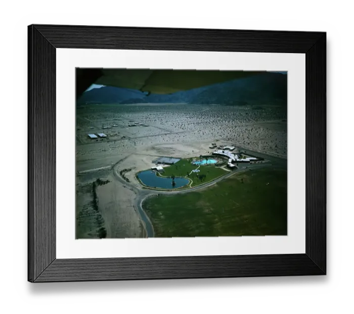 Framed Print : Aerial view of Palm Springs Hotel